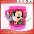 custom make soft pvc rubber mugs,tooth washing cup,cartoon plasticsaler
